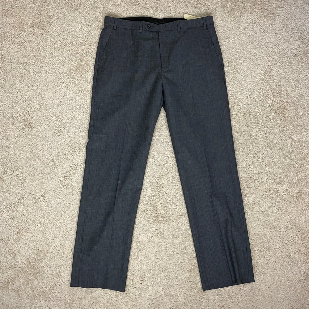 Lauren Ralph Lauren Wool Dress Pants Mens 36x32 Grey Flat Front Career Work